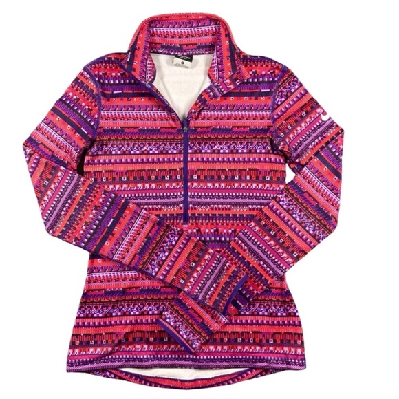 Nike Pro Dri-FIT Purple and Red Pullover 1/2 Zip Sz S - Picture 12 of 12